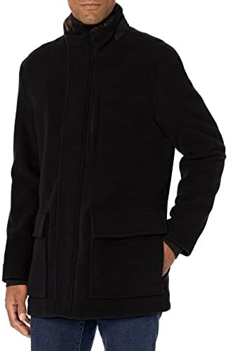 Cole Haan Signature Men's Wool Melton Coat with Nylon Bib